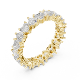 North-South Heart Shape Eternity Band