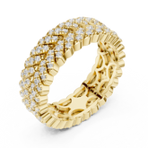 Round Diamond Braided Pave Eternity Band