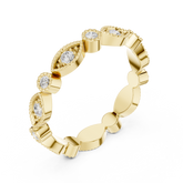 Alternating Round Milgrain Diamond Eternity Band