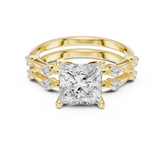 Princess Cut Lab Diamond Bridal Ring Set
