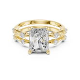 Radiant Cut Lab Diamond Bridal Ring Set