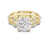 Round Cut Lab Diamond Bridal Ring Set