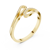 Modern Bypass Wrap Band With Pave Diamond Accents