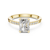 Radiant Cut Lab Grown Diamond Pave Ring