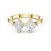 Princess Cut Lab Diamond Toi et Moi Promise Ring