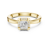 Halo Princess Solitaire Diamond Engagement Ring