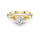 Princess Cut Split-Shank Accent Ring