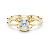 Solitaire Asscher Cut Diamond Ring
