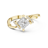Kite-Set Princess Bypass Accent Ring