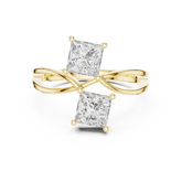 Princess Cut Two-Stone Engagement Ring