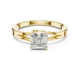 Asscher Diamond With Split Bypass Shank Ring