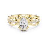 Triple-Row Oval Cut Ring