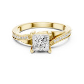 Princess Diamond S-Curve Bypass Shank Ring