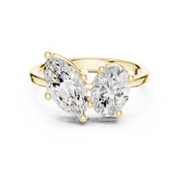 Oval And Marquise Diamond Engagement Ring