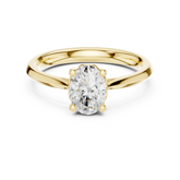 Oval Solitaire Lab Created Diamond Wedding Ring