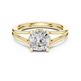 Cushion Cut Lab Diamond Solitaire Ring