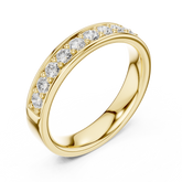 Round Cut Lab Grown Diamond Half Eternity Band