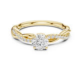 Twisted Vine Round Cut Diamond Anniversary Ring