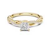 Twisted Vine Princess Cut Diamond Anniversary Ring