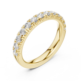 Round Cut Lab Grown Diamond Half Eternity Wedding Band