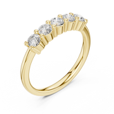 Round Brilliant Five Stone Diamond Anniversary Band