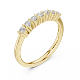 Seven Stone Round Cut Diamond Shared Prong Wedding Band
