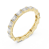East West Emerald Cut Diamond full Eternity Band