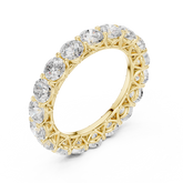 Round Brilliant Diamond Shared-Prong Full Eternity Band