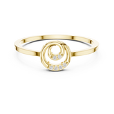 Minimalist Double Circle Round Cut Diamond Promise Ring