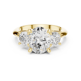 Oval Cut Triple Stone Ring