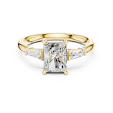 Radiant Diamond With Tapered Side Accents Ring