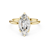 Solitaire Marquise Diamond Unique Multi-Prong Ring