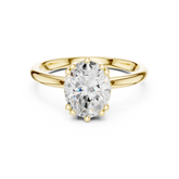 Solitaire Oval Diamond Unique Multi-Prong Ring