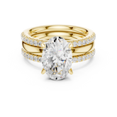 Oval Cut Diamond Trio Bridal Ring Set
