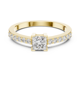 V-Prong Princess Cut Diamond Engagement Ring