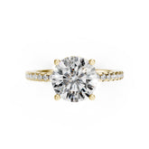 Round Diamond Hidden Halo Engagement Ring