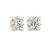 Classic Round Cut Diamond Stud Earrings