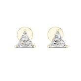Classic Triangle Cut Diamond Stud Earrings