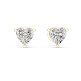 Classic Heart Cut Diamond Stud Earrings