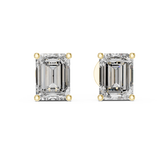 Classic Emerald Cut Diamond Stud Earrings