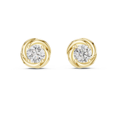 Round Cut Diamond Celtic Knot Stud Earrings