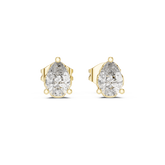 Pear Cut Scroll Gallery Stud Earring