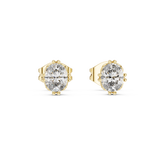 Double Prong Oval Cut Stud Earrings