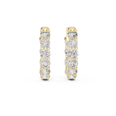 Round Diamond Eternity Hoop Earrings