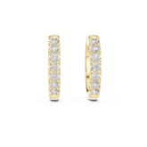 Classic Diamond Half Eternity Hoop Earrings