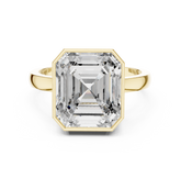 Solitaire Bezel-Set Asscher Diamond Ring