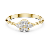 Dainty Four Stone Marquise Diamond Flower Ring
