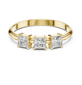 Unique Princess Cut Lab Diamond Trio Ring
