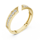 Open Gap Lab Grown Diamond Half Eternity Anniversary Band