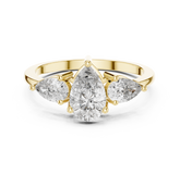 Trilogy Pear Shaped Lab Grown Ring